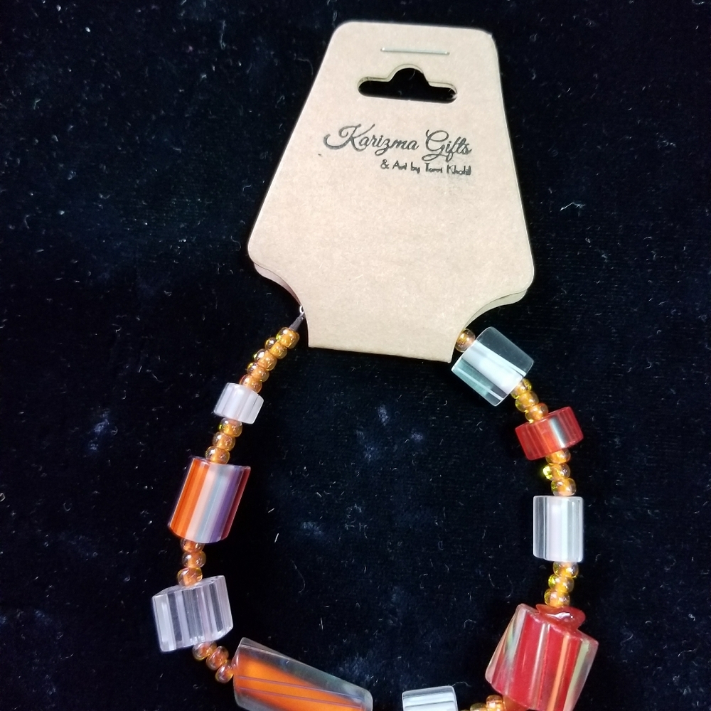 Handmade  bracelet with glass beads